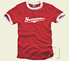 Slim Contrast Tee - Name als Retro-Schriftzug